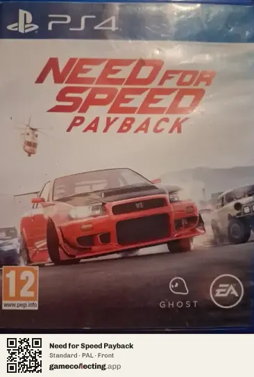 Need for Speed Payback PlayStation 4, PAL box front