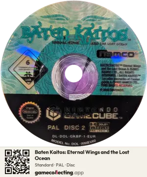 Baten Kaitos: Eternal Wings and the Lost Ocean Nintendo GameCube, PAL disc