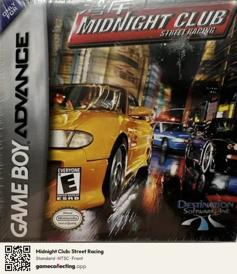Midnight Club: Street Racing Game Boy Advance, NTSC box front