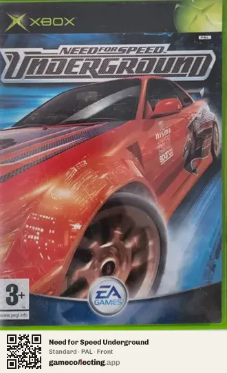 Need for Speed Underground Xbox, PAL box front