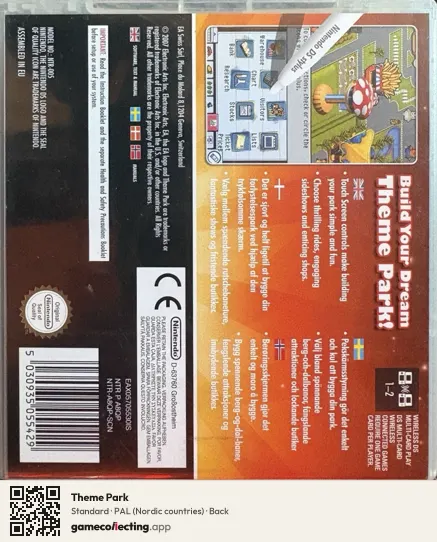 Theme Park Nintendo DS, Nordic countries box back