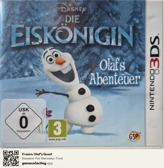 Frozen: Olaf's Quest Nintendo 3DS, Germany box front