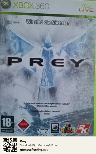 Prey Xbox 360, Germany box front