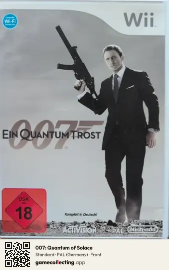 007: Quantum of Solace Nintendo Wii, Germany box front