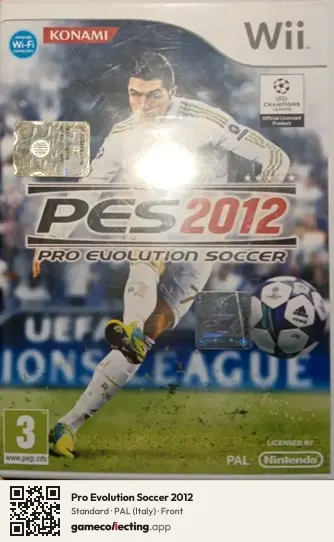 Pro Evolution Soccer 2012 Nintendo Wii, Italy box front