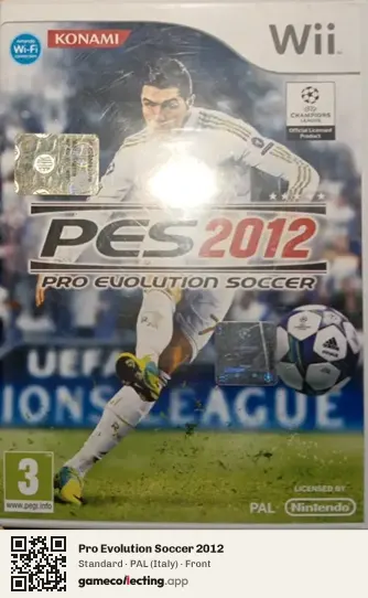 Pro Evolution Soccer 2012 Nintendo Wii, Italy box front