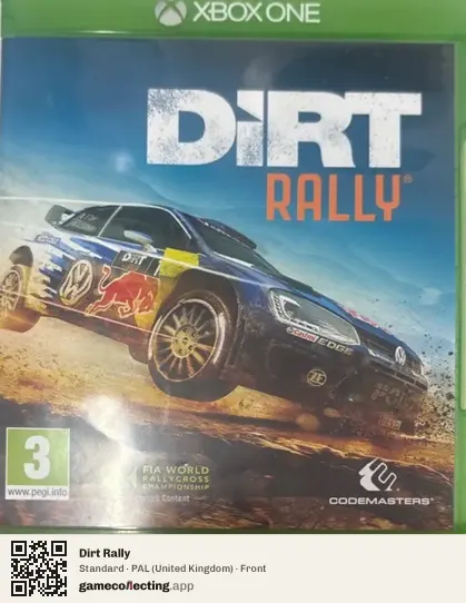 Dirt Rally Xbox One, United Kingdom box front