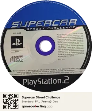 Supercar Street Challenge PlayStation 2, PAL disc