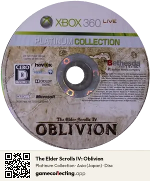 The Elder Scrolls IV: Oblivion Xbox 360, Asia disc