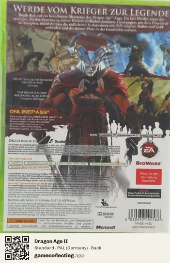 Dragon Age II Xbox 360, Germany box back