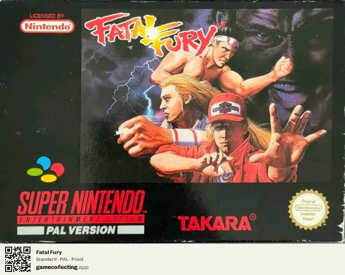 Fatal Fury Super Nintendo Entertainment System, PAL box front