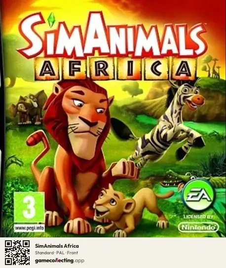 SimAnimals Africa Nintendo DS, PAL box front
