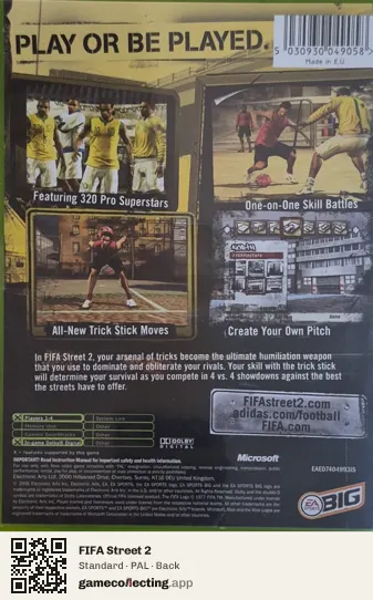 FIFA Street 2 Xbox, PAL box back