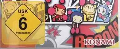 Super Bomberman R, the USK square on its front