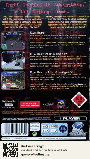 Die Hard Trilogy Sega Saturn, United Kingdom box back
