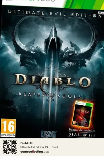 Diablo III Xbox 360, PAL box front