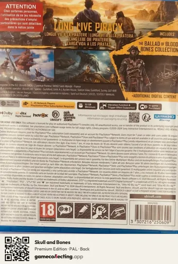 Skull and Bones PlayStation 5, PAL box back