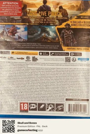 Skull and Bones PlayStation 5, PAL box back