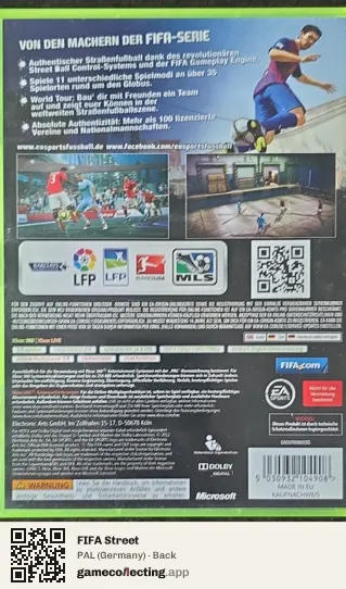 FIFA Street Xbox 360, Germany box back
