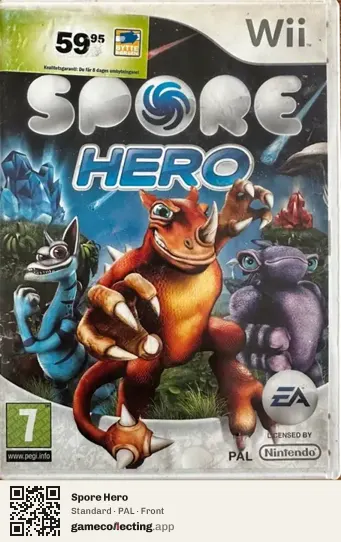 Spore Hero Nintendo Wii, PAL box front