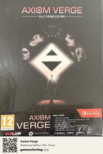 Axiom Verge Nintendo Switch, PAL box front
