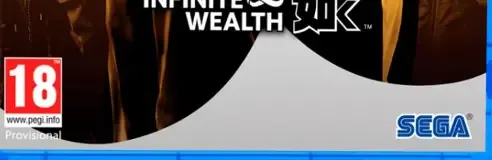 Like a Dragon: Infinite Wealth, the PEGI square on its front