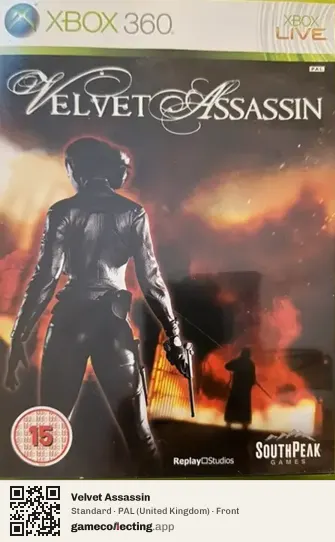 Velvet Assassin Xbox 360, United Kingdom box front