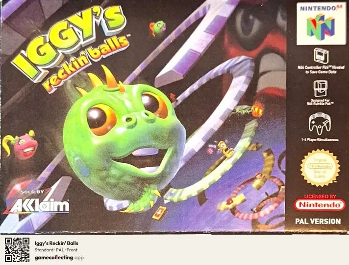 Iggy's Reckin' Balls Nintendo 64, PAL box front
