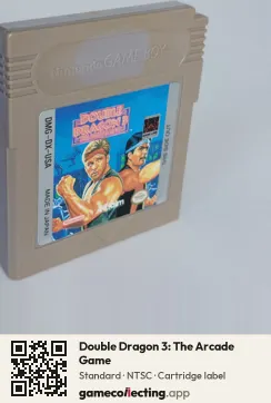 Double Dragon 3: The Arcade Game Game Boy, NTSC cartridge label