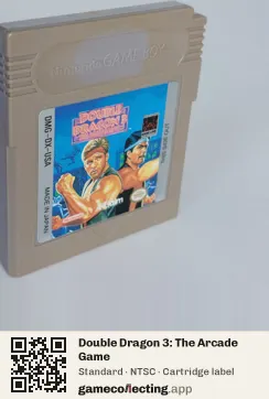 Double Dragon 3: The Arcade Game Game Boy, NTSC cartridge label