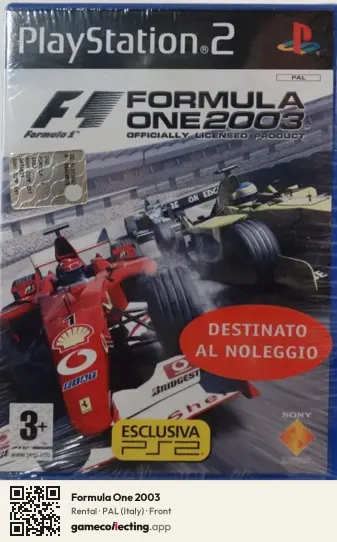 Formula One 2003 PlayStation 2, Italy box front