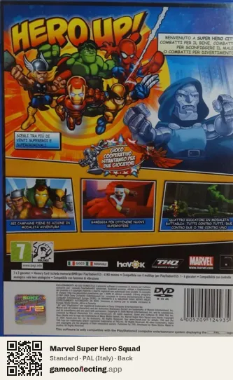 Marvel Super Hero Squad PlayStation 2, Italy box back