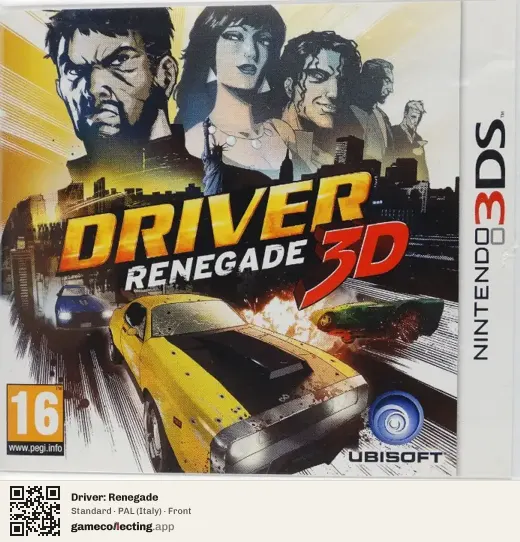 Driver: Renegade Nintendo 3DS, Italy box front
