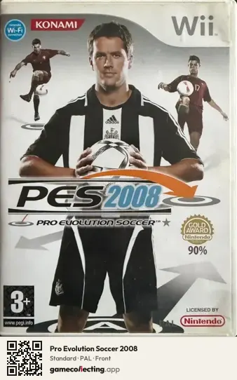 Pro Evolution Soccer 2008 Nintendo Wii, PAL box front