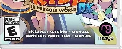 Alex Kidd in Miracle World DX, the ESRB box on its front