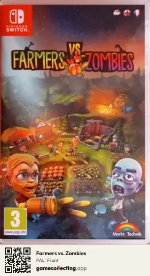 Farmers vs. Zombies Nintendo Switch, PAL box front