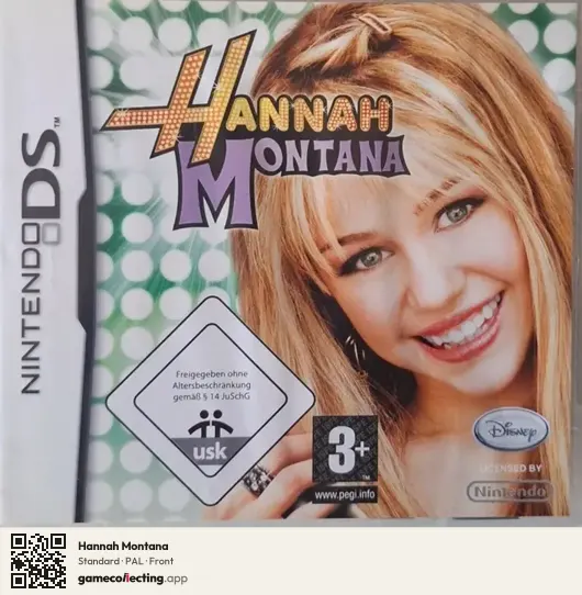Hannah Montana Nintendo DS, PAL box front