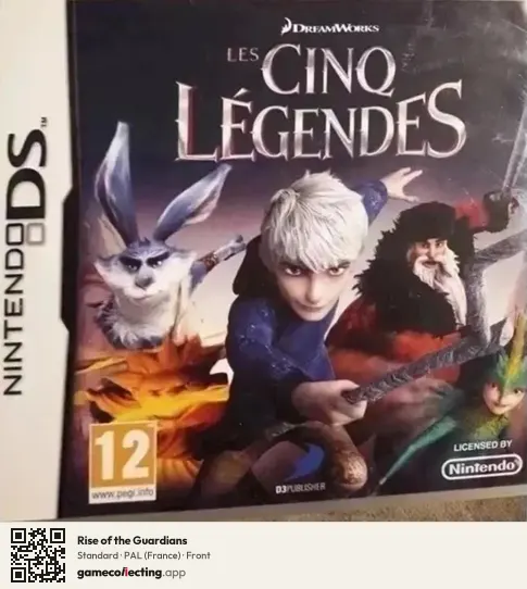 Rise of the Guardians Nintendo DS, France box front