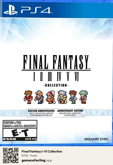 Final Fantasy I-VI Collection PlayStation 4, NTSC box front