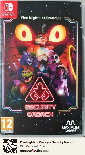 Five Nights at Freddy's: Security Breach Nintendo Switch, Germany box front