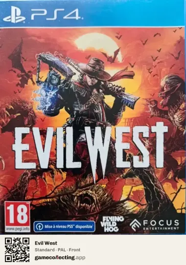 Evil West PlayStation 4, PAL box front