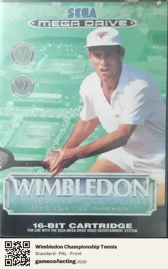 Wimbledon Championship Tennis Sega Mega Drive / Genesis, PAL box front