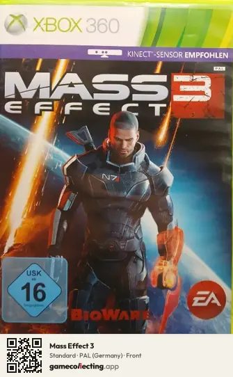 Mass Effect 3 Xbox 360, Germany box front