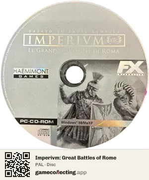 Imperivm: Great Battles of Rome Computer, PAL disc