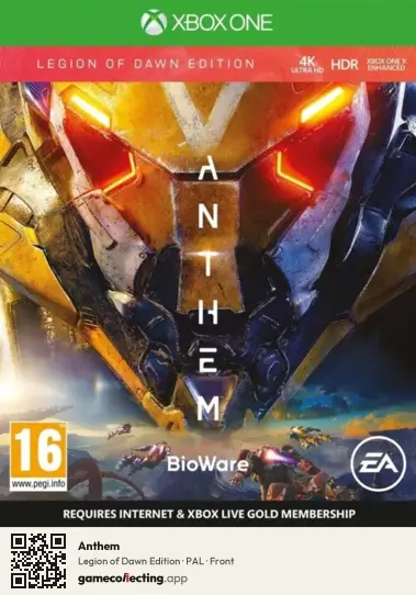 Anthem Xbox One, PAL box front