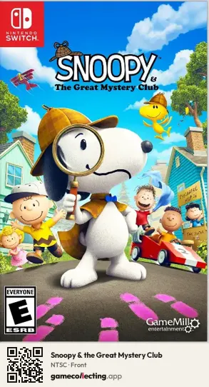 Snoopy & the Great Mystery Club Nintendo Switch, NTSC box front