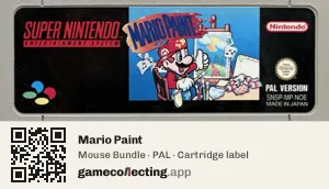 Mario Paint Super Nintendo Entertainment System, PAL cartridge label