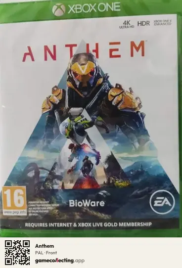 Anthem Xbox One, PAL box front