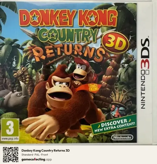 Donkey Kong Country Returns 3D Nintendo 3DS, PAL box front