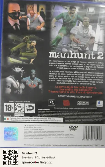 Manhunt 2 PlayStation 2, Italy box back